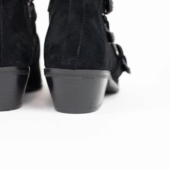 Universal Thread Target Black Kelsey Western Buckle Ankle Booties Women’s Size 6 - Picture 10 of 15